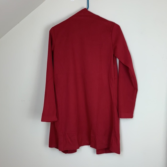 XXL Open front red cardigan blazer jacket - Picture 3 of 6